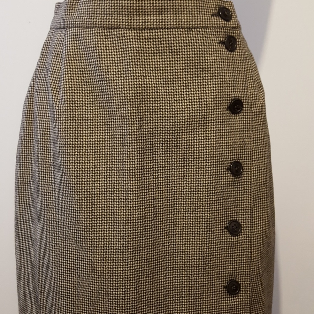Vtg. wool midi skirt